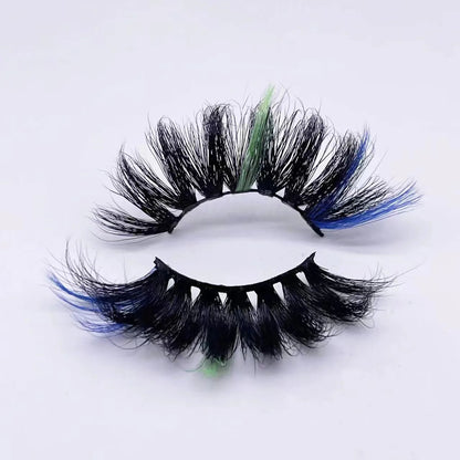 Colored Crossed Mink Strip Eyelash