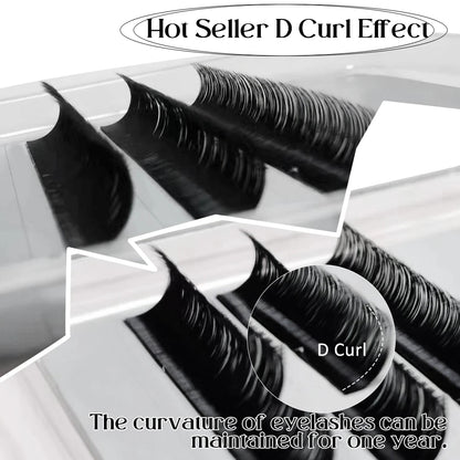 4 Rows Mini Brown Lash Extensions Tray