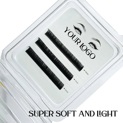 4 Rows Mini Brown Lash Extensions Tray