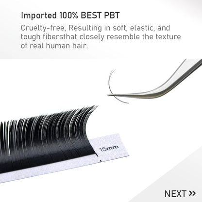 Flat Eyelash Extension Cashmere Lash