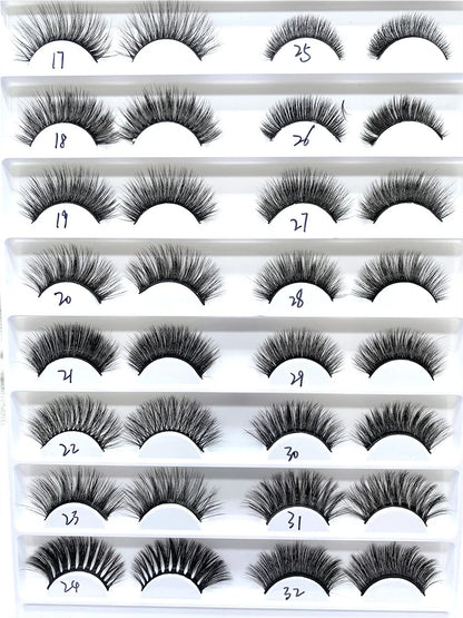 5D Faux mink magnetic lashes with eyeliner