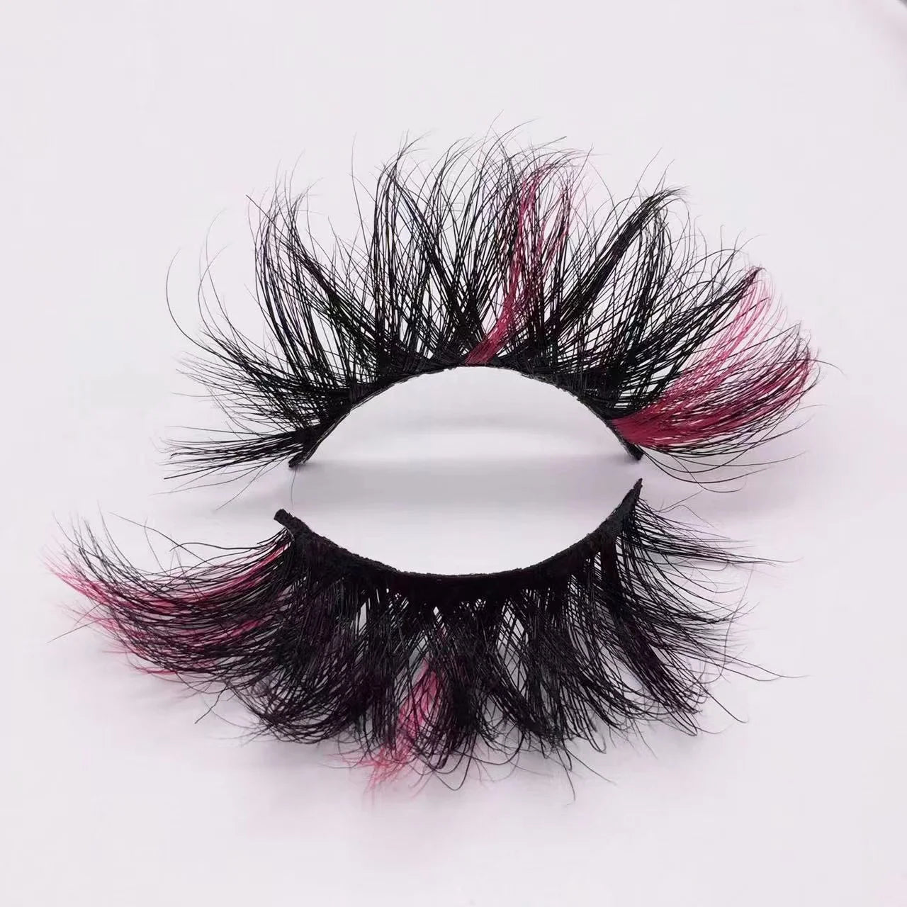 Colored Crossed Mink Strip Eyelash