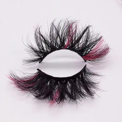 Colored Crossed Mink Strip Eyelash