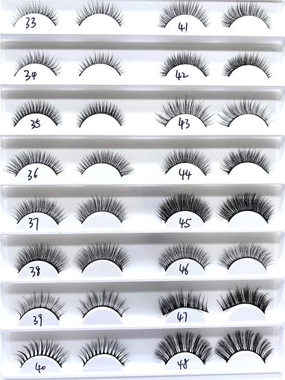 5D Faux mink magnetic lashes with eyeliner