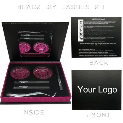 Fan Cluster Eyelashes DIY Lash Extension Kit Pre Cut Eyelash