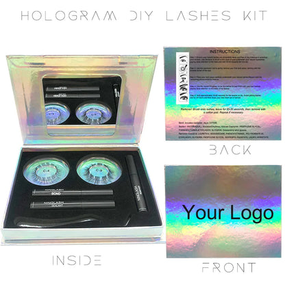 Fan Cluster Eyelashes DIY Lash Extension Kit Pre Cut Eyelash