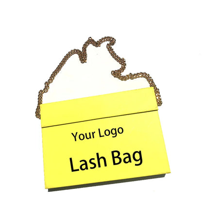 Big  False Lash Purse Bag With Chain Clamshellred