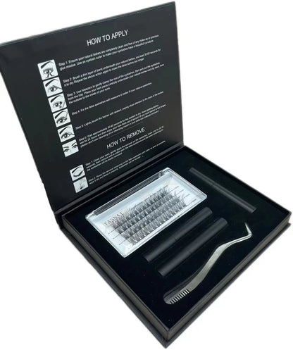 Fan Cluster Eyelashes DIY Lash Extension Kit Pre Cut Eyelash