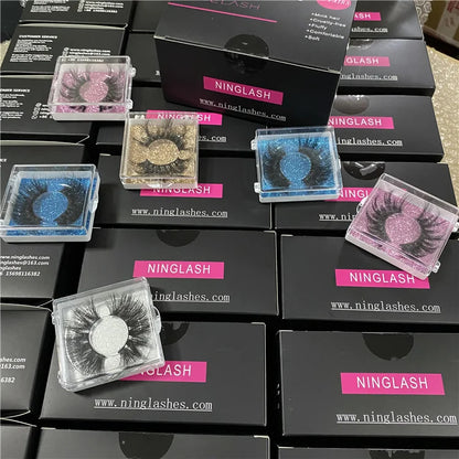 Colored Crossed Mink Strip Eyelash