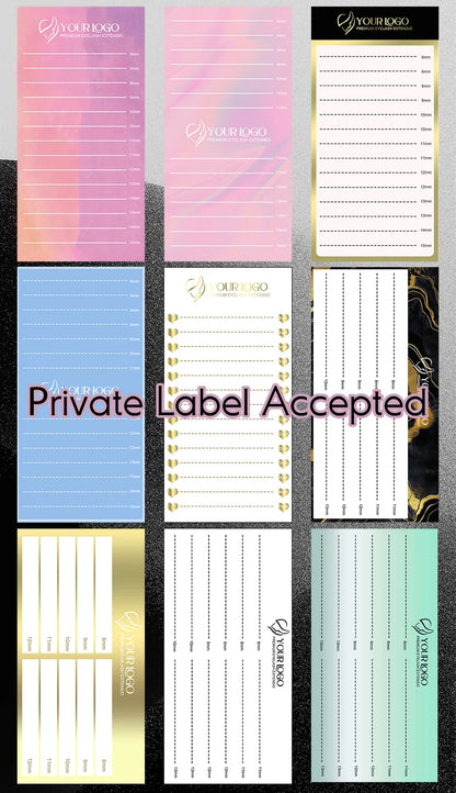 Dark Matte Black Cashmere Lash Extensions Trays