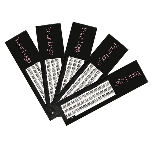 3 Rows Diy Ribbon Lashes Pink Eyelash Box at Home Cluster Lash Extensions Private Label Lash Trays Wholesale
