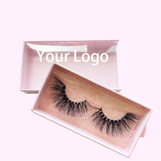 Pink Lashes Glitter Box With