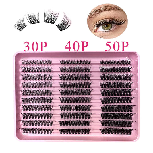 30D 40D 50D 8-16mm DIY Lash Extension Kit 300pcs Lash Clusters Full Eyelash Extension Kit