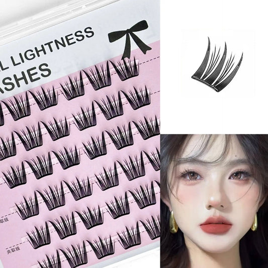 Idol Adhesive Eyelash Set Large Capacity 3D Artificial Eyelash Set 11-12mm No Glue Needed Lashes