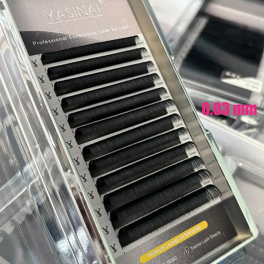 YASNAI Wholesale High Quality Korean PBT Lashextension in Bulk Volume Classic Cashmere Eyelash Extension