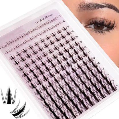 DIY Anime Spike Lashes Extensions Private Label Lash Cluster Kit with Spikes and Bottom