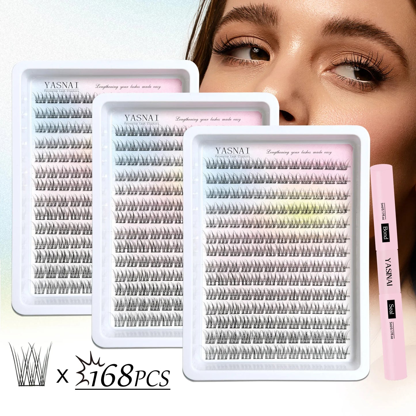 Factory Price Long Lasting 7-10 Days Diy Lash Bond and Sealer Wholesale Pre Cut Segmented Eyelashes DIY Lash Extension Kit