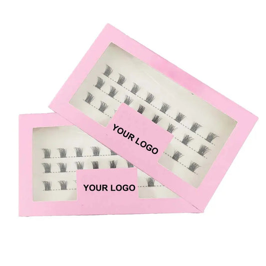Private Label DIY Fluffy 3D Effect High Quality Clusters Lashes Extension Lashes Natural Black Segmented Eye Lash
