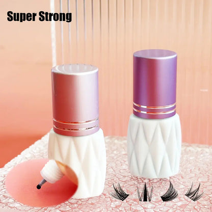 High Quality Mini Lash Cluster Glue Bulk Waterproof Strong Hold Custom Lash Glue Bottle Lash Adhesive Glue