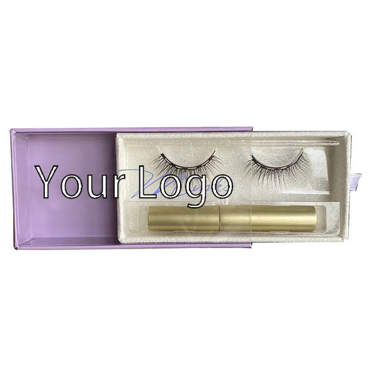 2023 Make Your Eye Lashes Logo Strong 5D Strip Magnetic Clip Lash Kit Vegan Pestanas Postizas Magnetic