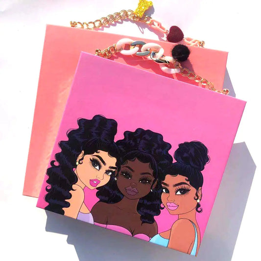 2021 New Trend Flip Top Eyelash Boxes Hot Pink 3 Girly Lash Box Cute Handbag Lash Case Cool Lash Box Holographic