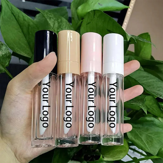 Make Your Logo Lip Gloss Wholesale Lip Gloss Custom Logo Lipgloss Tube Black Packaging