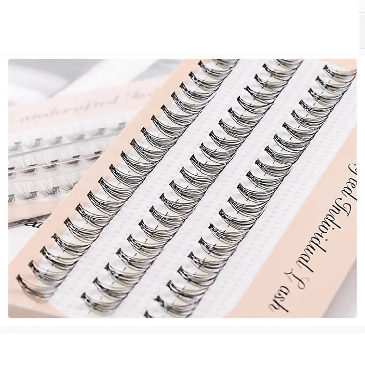 Heat Bonded 10D 20D 30D Individual Eyelash Extensions Premade Fans Classic 3 Lines 60 Pieces Pre Cluster Lashes