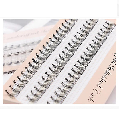 Heat Bonded 10D 20D 30D Individual Eyelash Extensions Premade Fans Classic 3 Lines 60 Pieces Pre Cluster Lashes