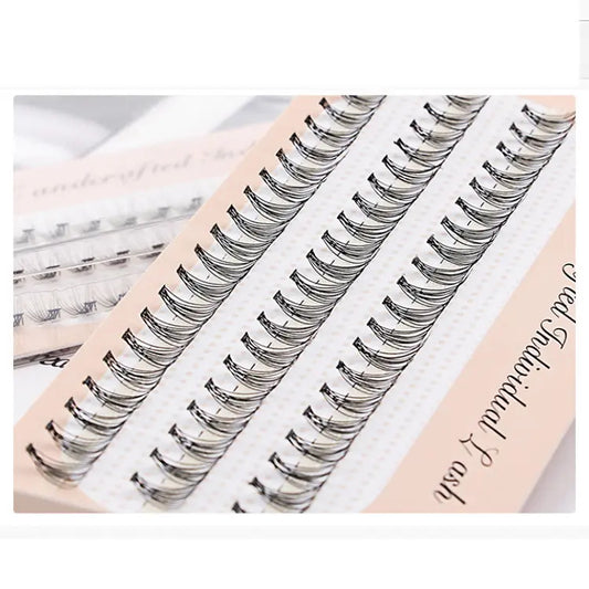 Heat Bonded 10D 20D 30D Individual Eyelash Extensions Premade Fans Classic 3 Lines 60 Pieces Pre Cluster Lashes