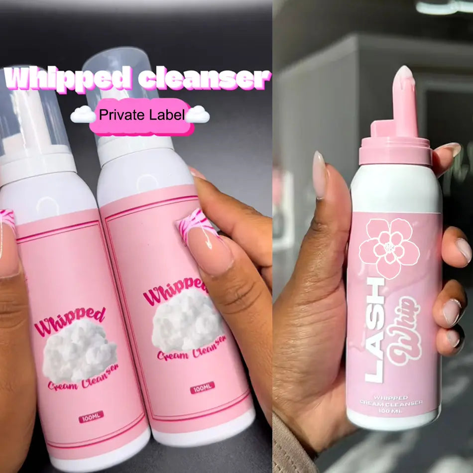 Private Label 100ml Vegan Foam Mousse Eyelash Cleaner Cream Whipped Lash Shampoo Wholesale