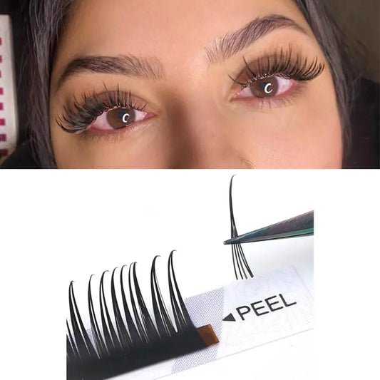2023 Hot Selling Wispy Wet Doll Volume Lashes Set Wet Look Eyelashes Extensions