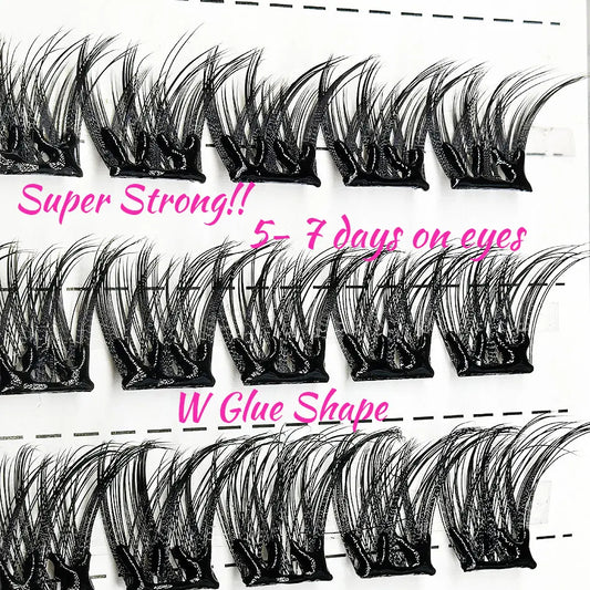 Fluffy Thick Lash Clusters No Glue Needed Volume Eyelashes Fluffy Press on Self Adhesive Lashes Cluster Fluffy