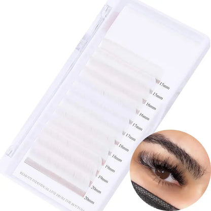 Private Label White Easy Fan Lashes Colored Blooming Volume Lash Extensions Supplier