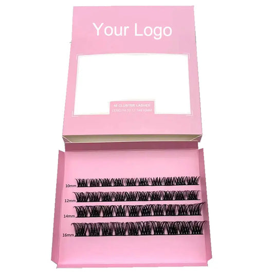 High Quality Box With DIY Segmented Eyelashes Extension Natural Fan Eyelashes the Best Gift for Women