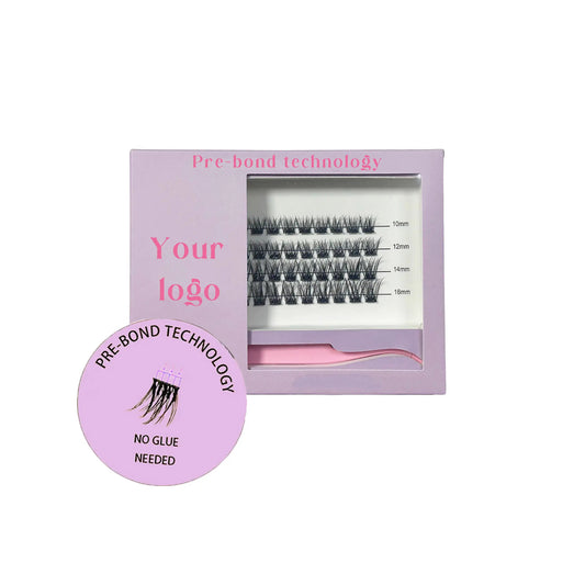 Pre Bond Technology Natural Super Soft No Glue Magic Self-Adhesive Eyelashes Extension Kit Lasting 7-10 Days