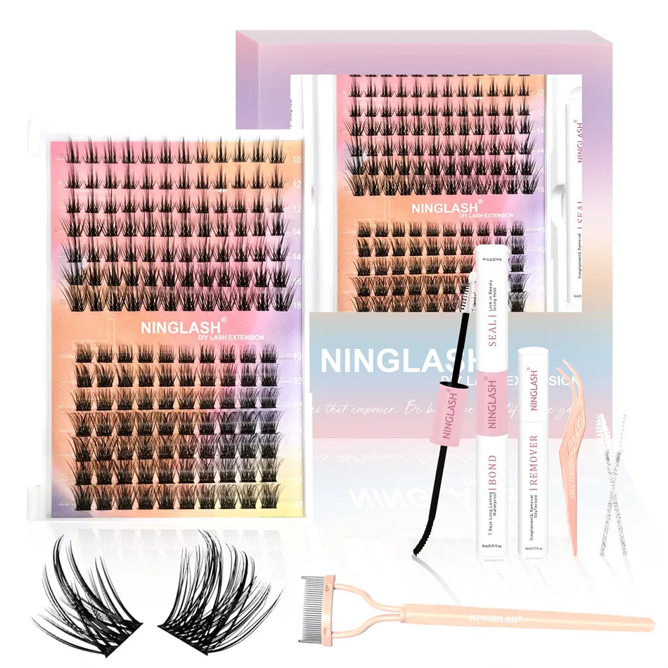 Korean PBT Eyelash Kit with Bond Remover - Soft & Comfortable for DIY/Professional Use