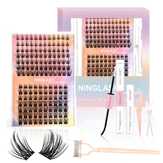 Korean PBT Eyelash Kit with Bond Remover - Soft & Comfortable for DIY/Professional Use
