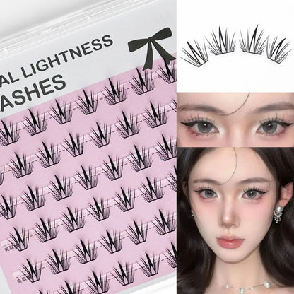 Super Thin Super Light Artificial Preglued Lashes Short Laser Printed Lashes Idol Eyelash Pool No Need Lashes Bulk
