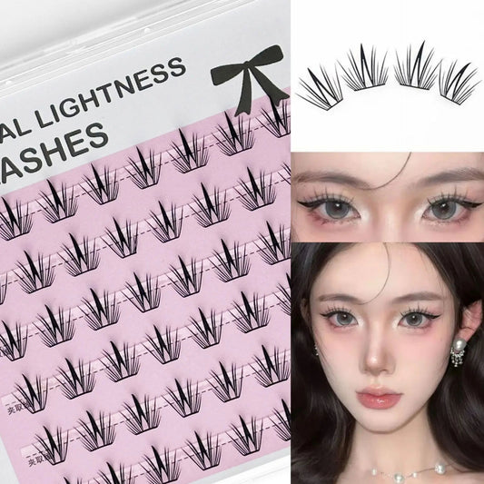Super Thin Super Light Artificial Preglued Lashes Short Laser Printed Lashes Idol Eyelash Pool No Need Lashes Bulk