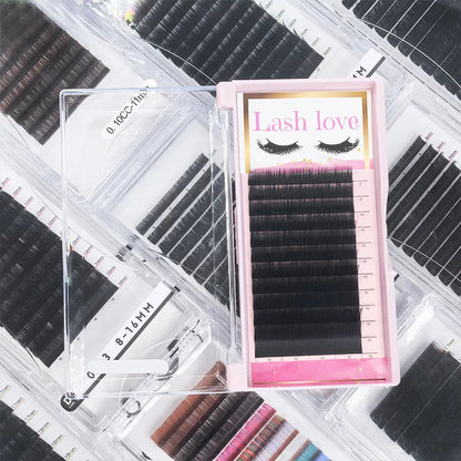 Private Label Lash Tech Supplies Wholesale Hybrid Lash Trays Wholesale Cashmere D Curl Volume Eyelash Extension