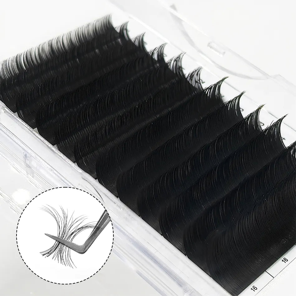 YASNAI 0.12 Matte Black Mega Lash Trays Private Label Classic Volume Lash Extensions Professional Eyelash Supplies