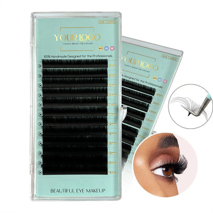 Private Label Super Soft 0.03 Mega Volume Lash Extension Easy Fan Eyelash Extentions Trays for Professional Salon Use