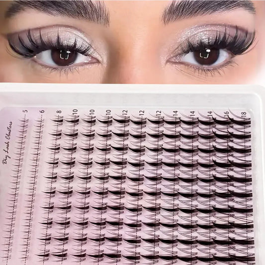 YASNAI Beauty Manga Lashes Fairy Lashes Cluster Wispy C Curl 140 Pcs Individual Anime Lash Clusters DIY Eyelash Extension