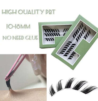New Design Individual Label fox Cat Eye Cluster Lashes Pre-cut Segment Lash fox Style Fluffy DIY Lash Extension Cluster