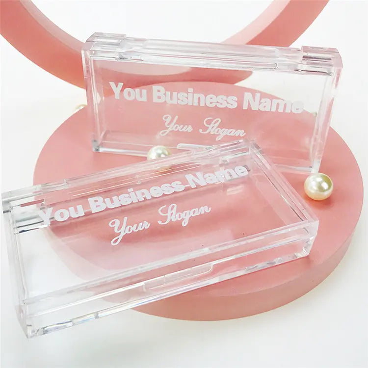 Lashes Business Printing Top Quality Clear Acrylic Lash Box Plastic Transparent Luxury Custom Lashes Case Packaging
