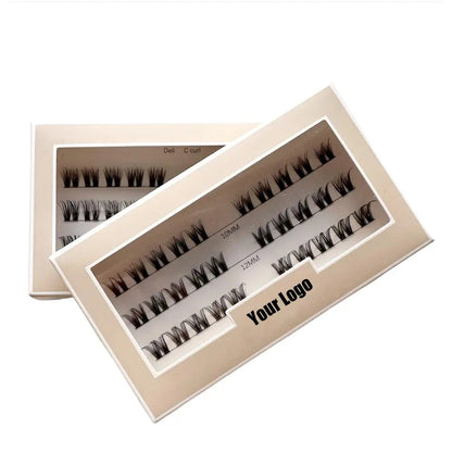 DIY Pre-cut Segmented Eyelashes Cluster DIY 8mm-16mm C D Curl Super Thin Band Colorful Packaging Boxes Eyelashes Extension