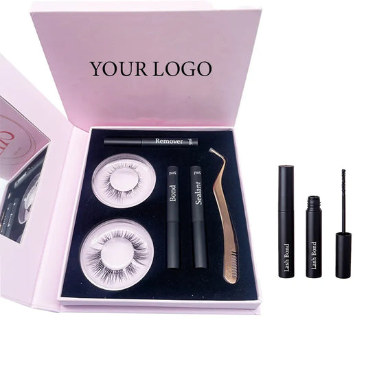 Wholesale New Private Label Eyelash Cluster Diy Lash Extension Kit Sealant and Bond Matte Lash Tray Segment Cluster Lashes Kit