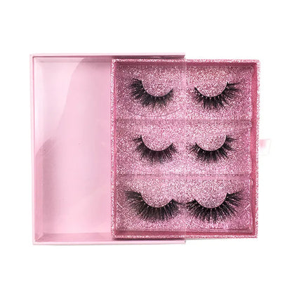 2021 Three Lash Book Black Wholesale 3 Lash Teir Book Empty Soft 3 Lash Tray Book Case
