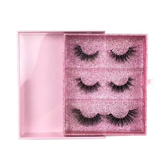 2021 Three Lash Book Black Wholesale 3 Lash Teir Book Empty Soft 3 Lash Tray Book Case