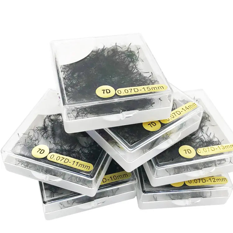 2021 3D 4D 5D 6D 7D 8D 10D 0.07 Promade Volume Loose Fans 1000 Handmade Short Stem Promade Fans Loose